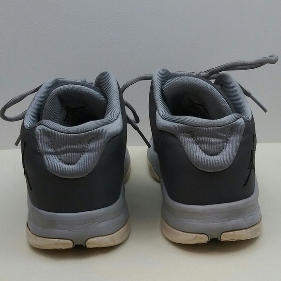 Jordan Gray Suede Leather Upper Round Toe Lace Up Low Top Platform Sneaker Shoe - Picture 5 of 8